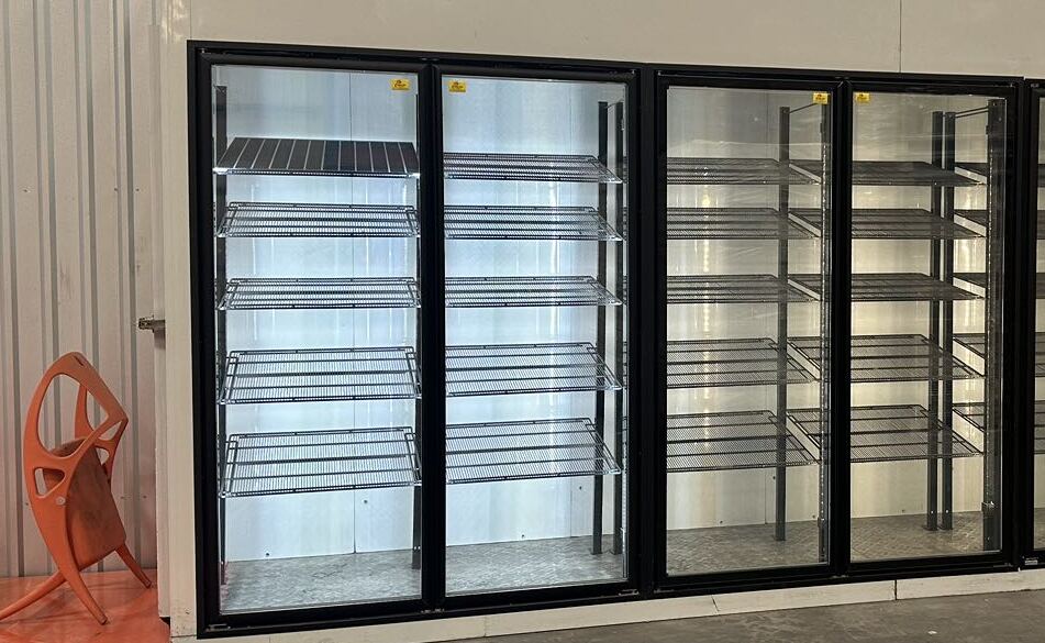 NSF Walk-In Freezer Merchandiser 2 Door with frame