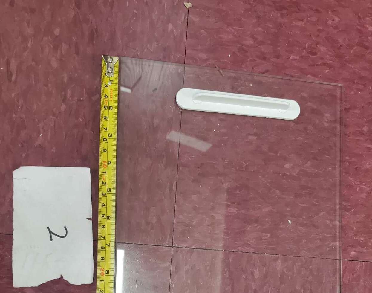 [Parts] ZW-90 Glass Display Dry Case Glass Sliding Door Panel