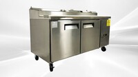 NSF Pizza Prep Table Stainless 2 Doors Refrigerator CD-71PP