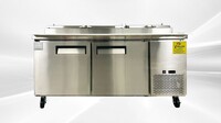 NSF Pizza Prep Table Stainless 2 Doors Refrigerator CD-71PP