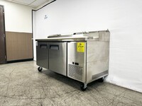 NSF Pizza Prep Table Stainless 2 Doors Refrigerator CD-71PP