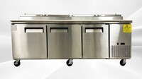 NSF Pizza Prep Table Stainless 3 Doors Refrigerator CD-91PP