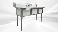3 Compartment Bar Sink With Faucet NSF NH-C3T181812-318