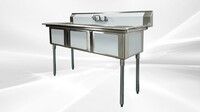3 Compartment Bar Sink With Faucet NSF NH-C3T181812-318