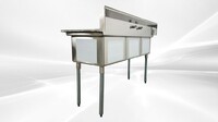 3 Compartment Bar Sink With Faucet NSF NH-C3T181812-318