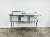 3 Compartment Bar Sink With Faucet NSF NH-C3T181812-318