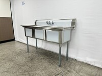3 Compartment Bar Sink With Faucet NSF NH-C3T181812-318