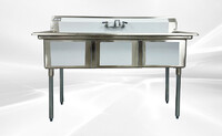 3 Compartment Bar Sink With Faucet NSF NH-C3T181812-318