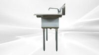 Two Compartment Bar Sink With Faucet NSF S2C141611-12LR-318