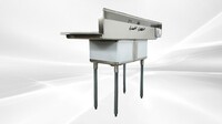 Two Compartment Bar Sink With Faucet NSF S2C141611-12LR-318