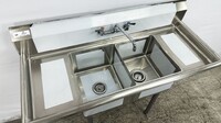 Two Compartment Bar Sink With Faucet NSF S2C141611-12LR-318