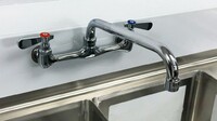 Two Compartment Bar Sink With Faucet NSF S2C141611-12LR-318