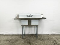 Two Compartment Bar Sink With Faucet NSF S2C141611-12LR-318