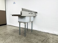 Two Compartment Bar Sink With Faucet NSF S2C141611-12LR-318