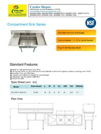 Two Compartment Bar Sink With Faucet NSF S2C141611-12LR-318
