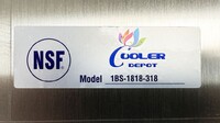 One Compartment Bar Sink With Faucet NSF 1BS-1818-318