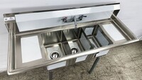 54 ins Three Compartment Sink Faucet NSF S3C101410-12LR-318
