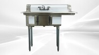 NSF Right 3 Compartment Bar Sink With Faucet S3C101410-12R-318