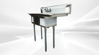 NSF Right 3 Compartment Bar Sink With Faucet S3C101410-12R-318
