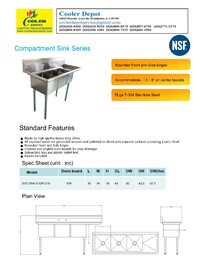 NSF Right 3 Compartment Bar Sink With Faucet S3C101410-12R-318