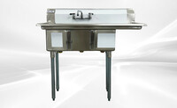 NSF Right 3 Compartment Bar Sink With Faucet S3C101410-12R-318