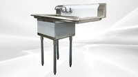 NSF Right 1 Compartment Sink With Faucet S1C181812-18R-318