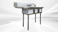 NSF Left Three Compartment Sink With Faucet HN-C3T121610-12L