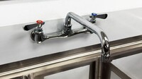 NSF Left Three Compartment Sink With Faucet HN-C3T121610-12L