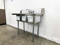 NSF Left Three Compartment Sink With Faucet HN-C3T121610-12L