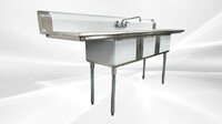 NSF 90 in 3 Compartment Sink With Faucet S3C181812-18LR-318