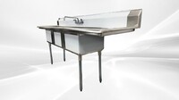 NSF 90 in 3 Compartment Sink With Faucet S3C181812-18LR-318