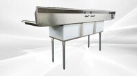 NSF 90 in 3 Compartment Sink With Faucet S3C181812-18LR-318