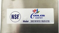 NSF 90 in 3 Compartment Sink With Faucet S3C181812-18LR-318