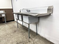 NSF 90 in 3 Compartment Sink With Faucet S3C181812-18LR-318