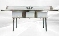 NSF 90 in 3 Compartment Sink With Faucet S3C181812-18LR-318