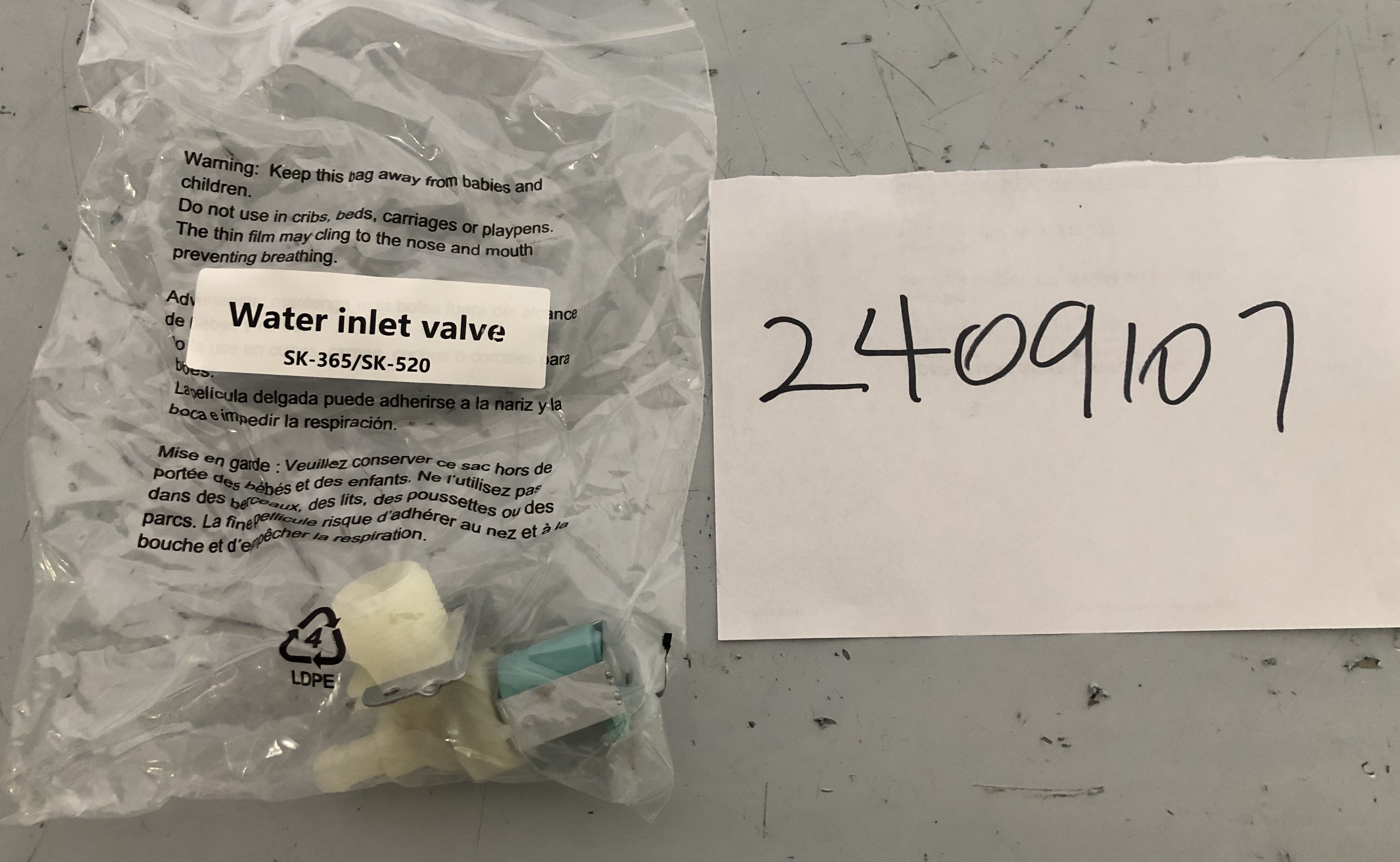 [Parts] Sk-365/Sk-520 Ice Maker Machine Water Inlet Valve