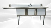 NSF Left One 3 Compartment Sink With Faucet S3C182414-24L-318