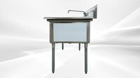 NSF Left One 3 Compartment Sink With Faucet S3C182414-24L-318