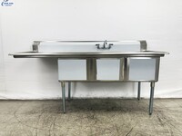 NSF Left One 3 Compartment Sink With Faucet S3C182414-24L-318