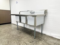 NSF Left One 3 Compartment Sink With Faucet S3C182414-24L-318