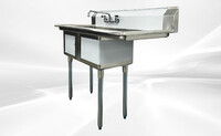 NSF Right 1 Two Compartment Sink With Faucet HN-C2T151512-15R