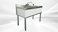 Three Compartment Bar Sink with Faucet NSF BAR-3B1838-320