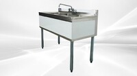 Three Compartment Bar Sink with Faucet NSF BAR-3B1838-320