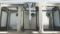 Three Compartment Bar Sink with Faucet NSF BAR-3B1838-320
