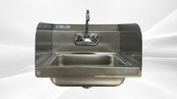 17 ins Hand Sink With Two Splashes And Faucet NSF HS-17-LR-320