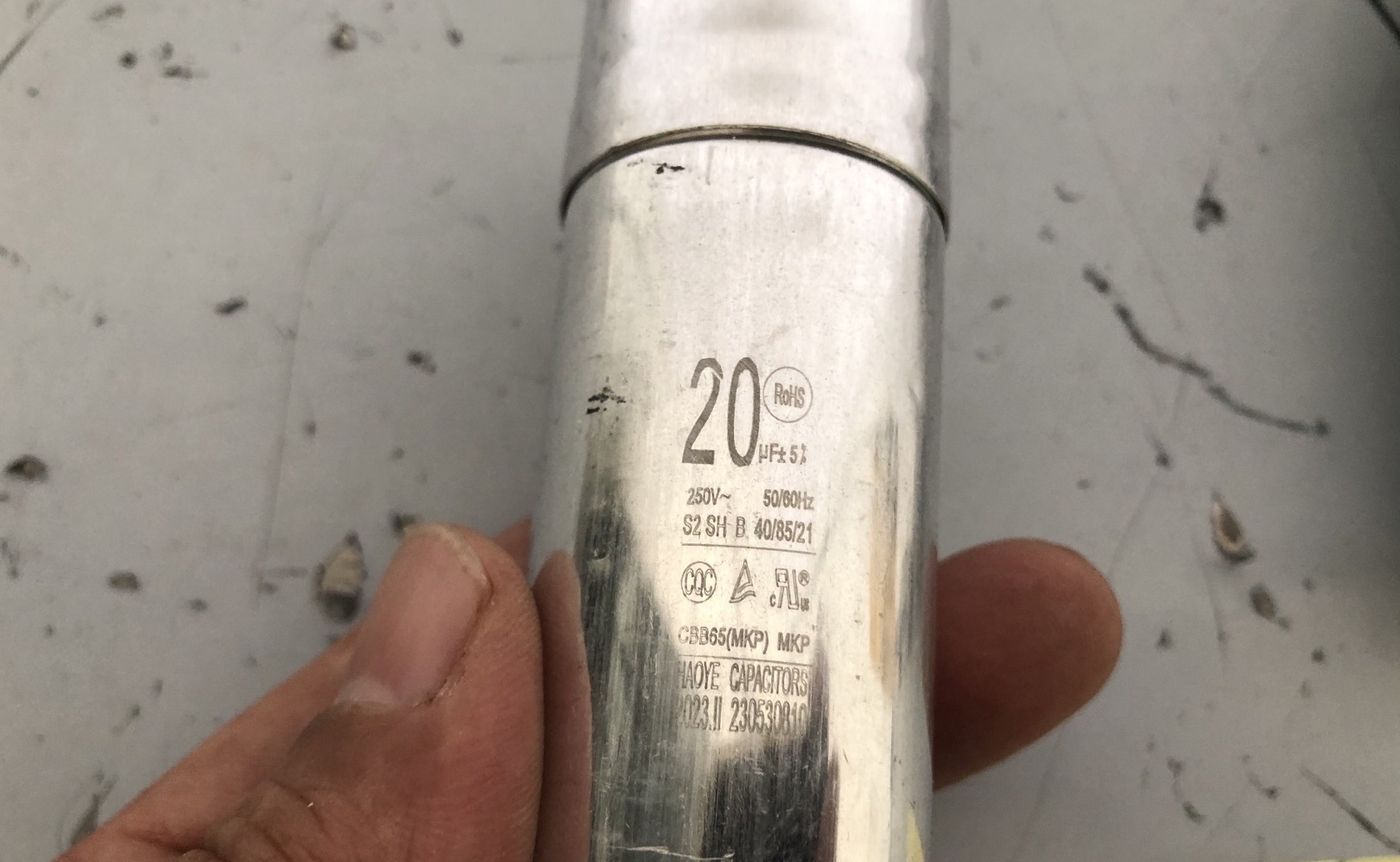 [Parts] LG400 two glass door refrigerator Haoye Capacitor 250V