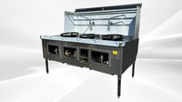 Commercial NSF 3 hole Chinese Wok Range made USA CWRUS-3H