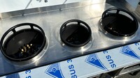 Commercial NSF 3 hole Chinese Wok Range made USA CWRUS-3H