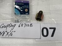 [Parts] Coupling 3/8in×1/2in Gas Conector 65712B