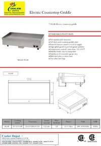 NSF 48 inches Electric Countertop Griddle Flat Top Grill EG48
